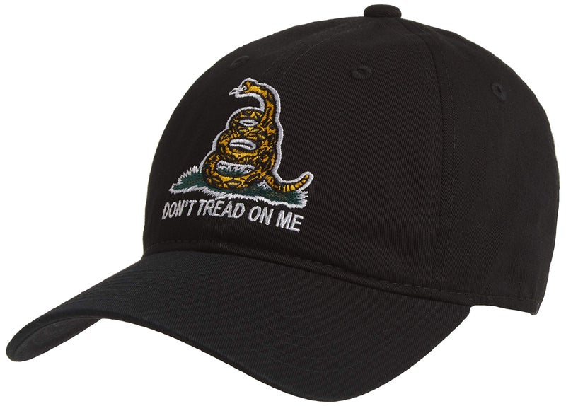 Rapid Dominance Relaxed Graphic Cap, Gadsden Flag, Black - Image 1